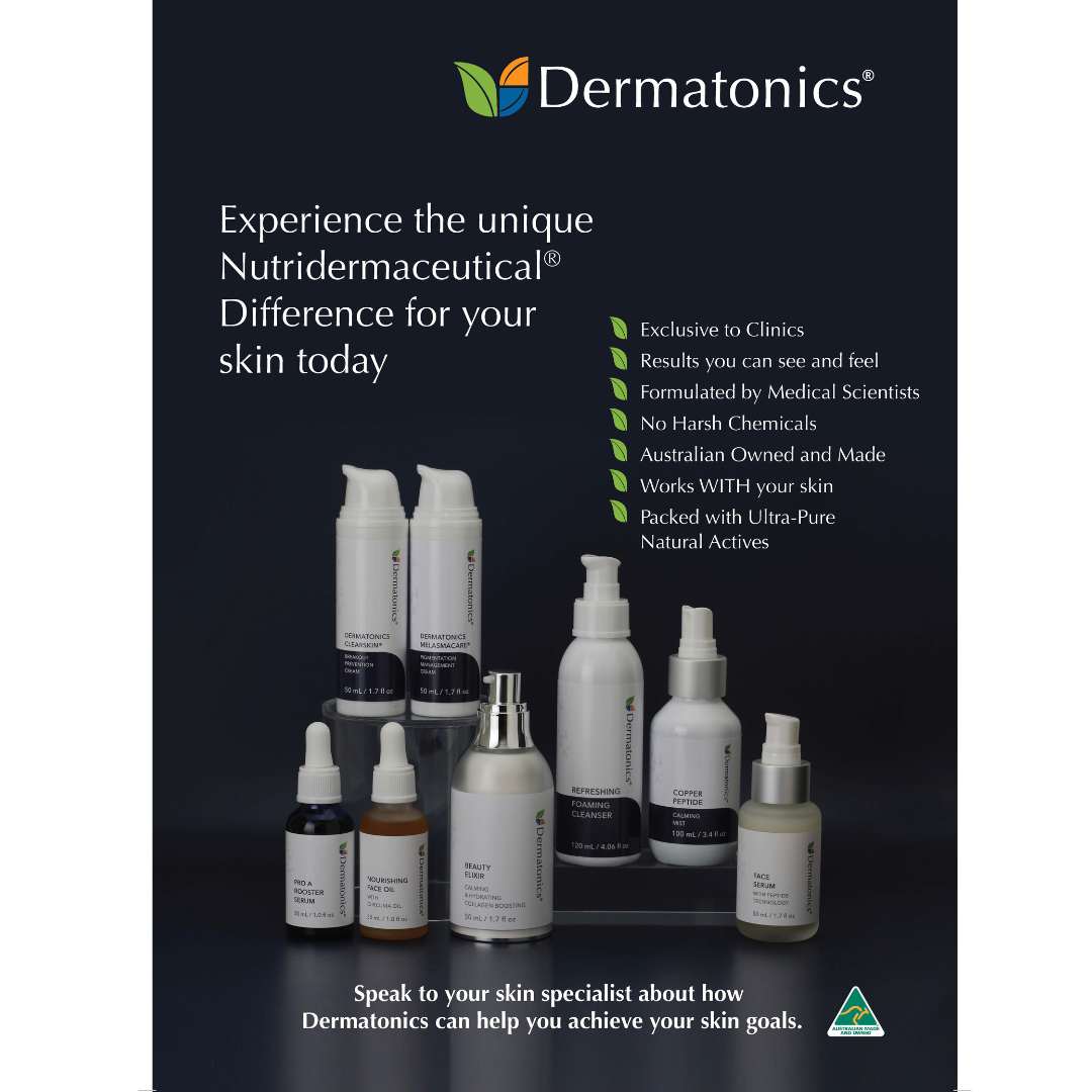 Dermatonics A2 Blue Clinic Poster